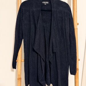 Barefoot Dreams Black Open Front Cardigan